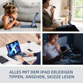 HOU iPad Air 5 & Pro 11" Blauw Toetsenbord Hoes met Magnetische Oplading