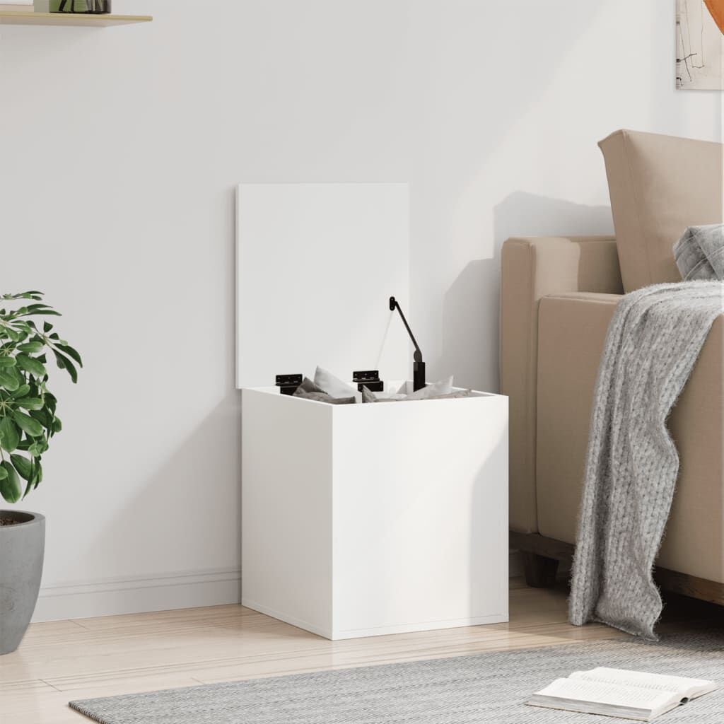 VidaXL Opbergbox Wit Bewerkt Hout 40x42x46 cm - 73% Korting!