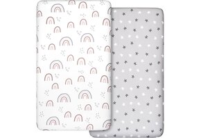 Hoeslakens Ledikant 120x60cm (2 stuks) Jersey Microvezel met 38% Korting!