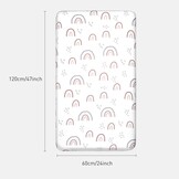 Hoeslakens ledikant 120x60 cm 2 stuks jersey microvezel ademend Oeko-Tex 100 regenboog