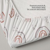 Hoeslakens ledikant 120x60 cm 2 stuks jersey microvezel ademend Oeko-Tex 100 regenboog