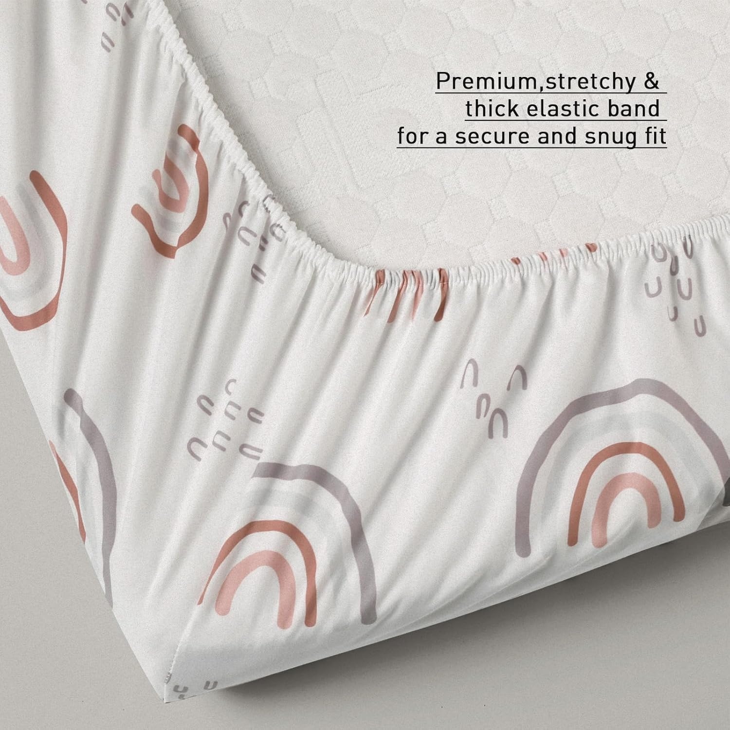 Hoeslakens ledikant 120x60 cm 2 stuks jersey microvezel ademend Oeko-Tex 100 regenboog