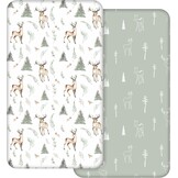 Hoeslakens ledikant 120x60 cm 2 stuks jersey microvezel ademend Oeko-Tex 100 regenboog