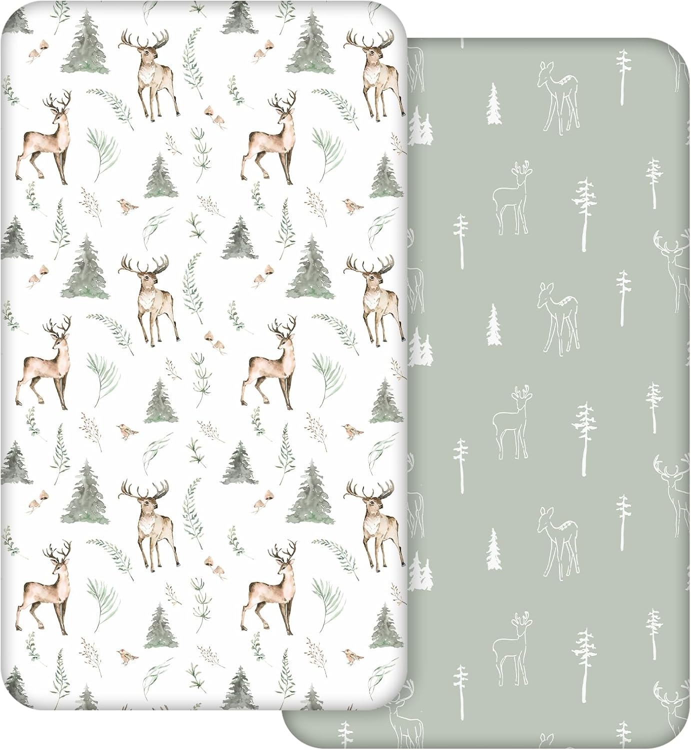Hoeslakens ledikant 120x60 cm 2 stuks jersey microvezel ademend Oeko-Tex 100 regenboog