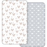 Hoeslakens ledikant 120x60 cm 2 stuks jersey microvezel ademend Oeko-Tex 100 regenboog