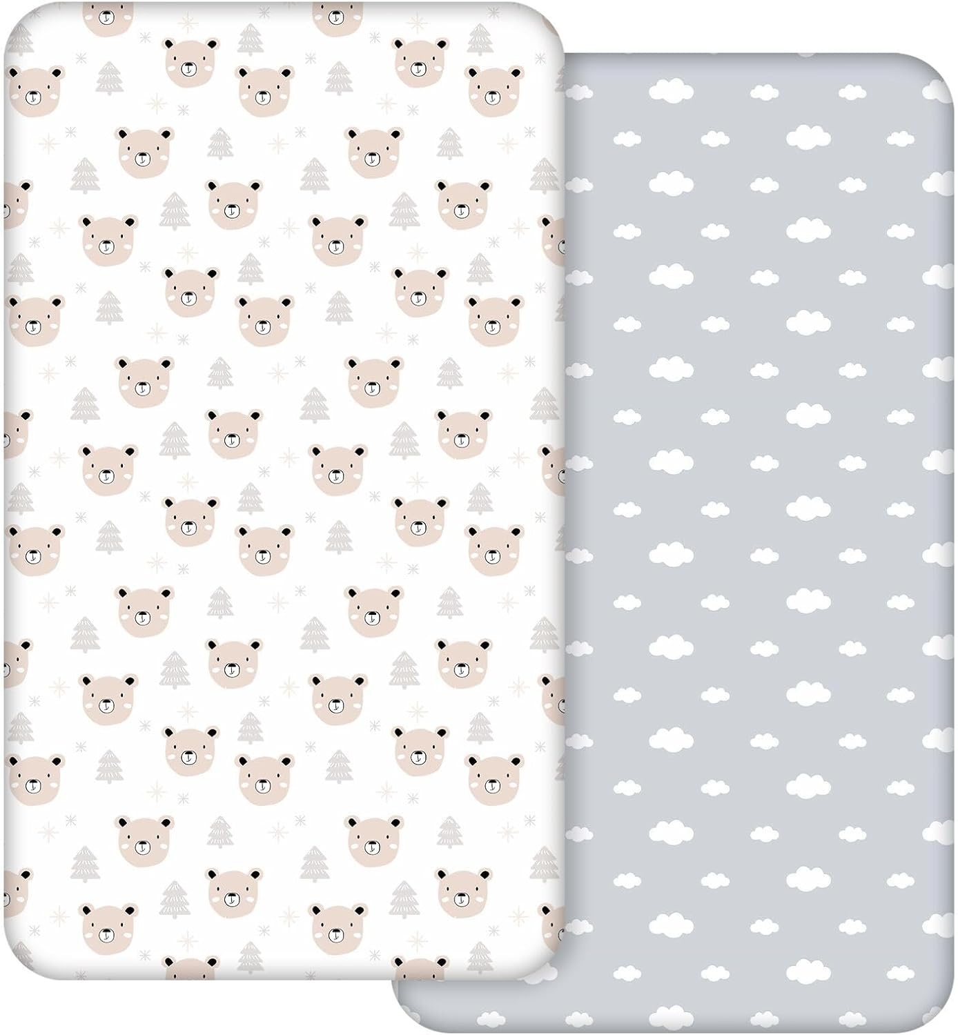 Hoeslakens ledikant 120x60 cm 2 stuks jersey microvezel ademend Oeko-Tex 100 regenboog
