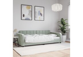 VidaXL Slaapbank Fluweel Lichtgrijs - 35% Korting!