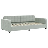 vidaXL Slaapbank 90x200 cm fluweel lichtgrijs