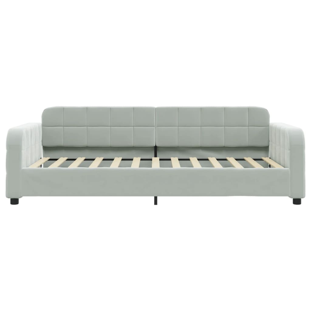 vidaXL Slaapbank 90x200 cm fluweel lichtgrijs
