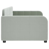 vidaXL Slaapbank 90x200 cm fluweel lichtgrijs