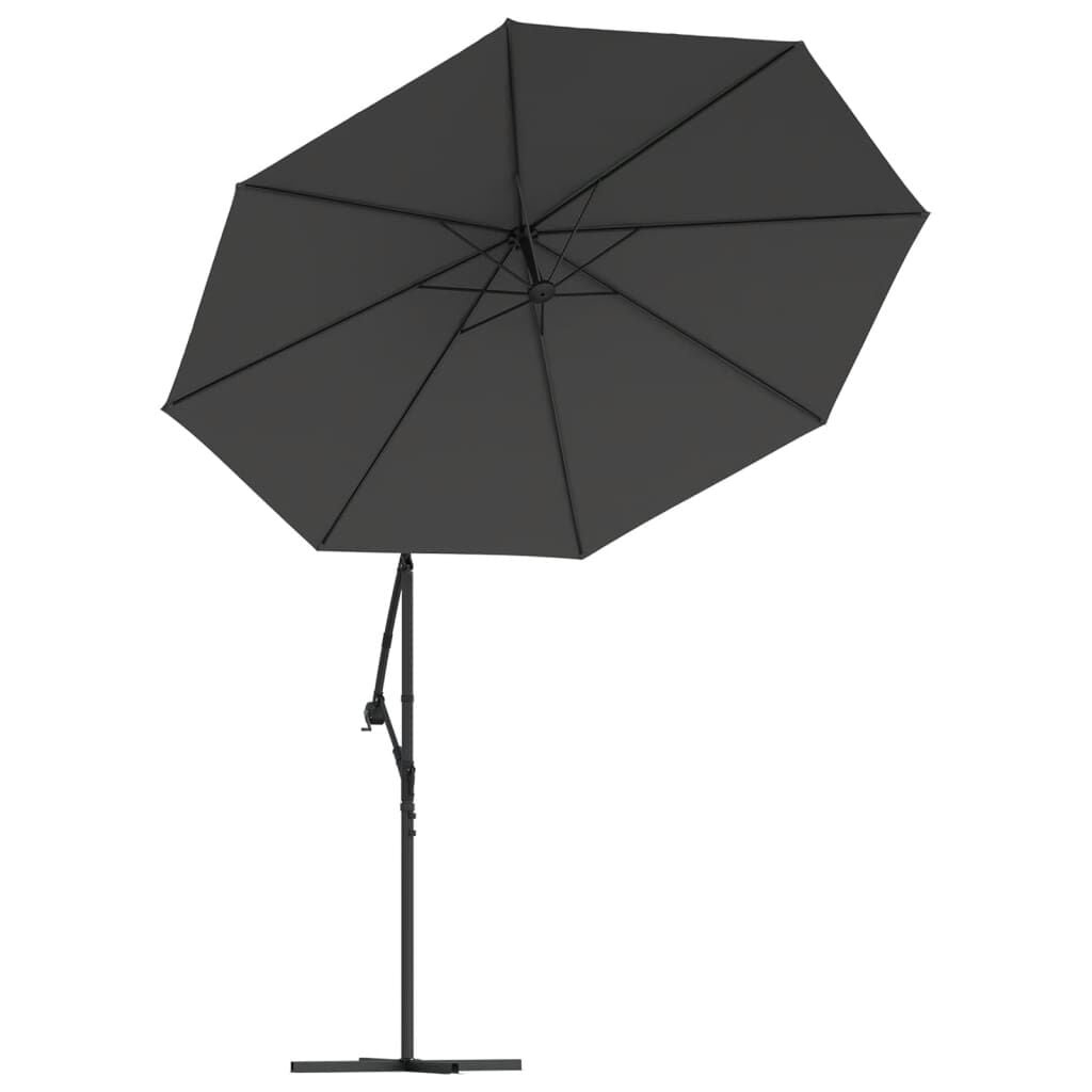 vidaXL Vervangingsdoek voor zweefparasol 350 cm antracietkleurig