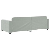 vidaXL Slaapbank 90x200 cm fluweel lichtgrijs