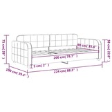 vidaXL Slaapbank 90x200 cm fluweel lichtgrijs