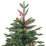 vidaXL Kunstkerstboom met scharnieren dennenappels en bessen 240 cm