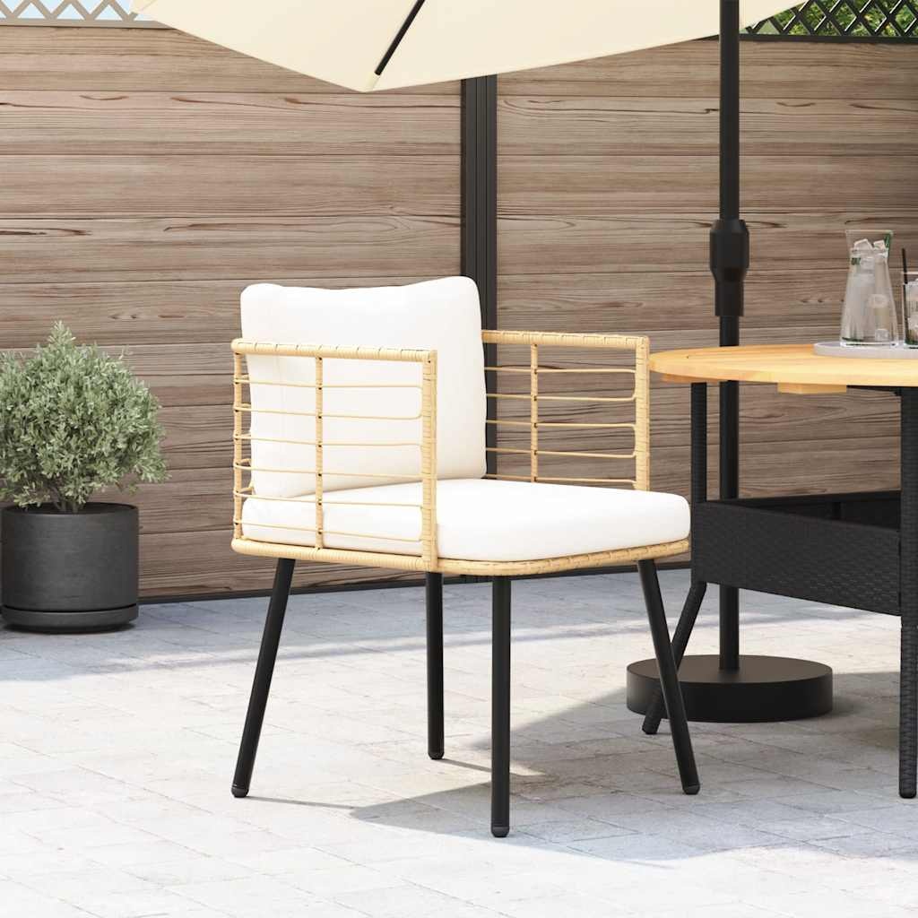 VidaXL Tuinstoel Poly Rattan Naturel - 35% Korting!