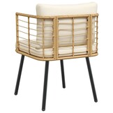 VidaXL Tuinstoel Poly Rattan Naturel - 35% Korting!