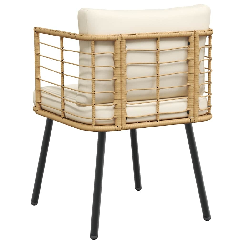 VidaXL Tuinstoel Poly Rattan Naturel - 35% Korting!