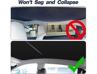 Zonnescherm Tesla Model Y Dakraam Isolatie UV-bescherming Warmtewerend Schittering verminderend
