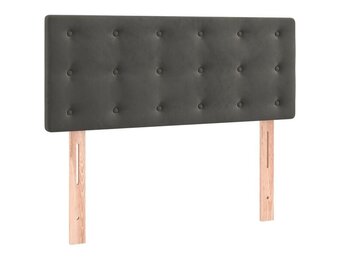 Hoofdbord fluweel donkergrijs 100x5x78/88 cm - 74% korting