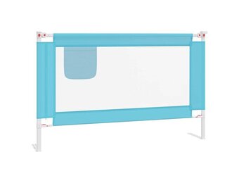 vidaXL Bedhekje peuter 120x25 cm stof blauw