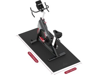 HAPBEAR Fitnessapparatuurmat-152x76/183x92/213x92x0.6cm, Loopband, Crosstrainer, Roeimachine, Peloton Fietsmat voor Houten Vloeren, Tapijt - Gewichtbank Pad Fitness Gym Apparatuurmat