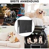 4 stappen hondentrap voor auto, opvouwbare hondentrap voor grote honden, antislip oppervlak aluminium draagbare hondenoprit voor auto's, SUV, vrachtwagens, ondersteunt tot 113 kg
