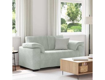 vidaXL Loveseat bank 120 cm fluweel lichtgrijs
