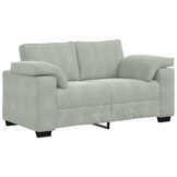 vidaXL Loveseat bank 120 cm fluweel lichtgrijs