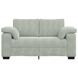 vidaXL Loveseat bank 120 cm fluweel lichtgrijs