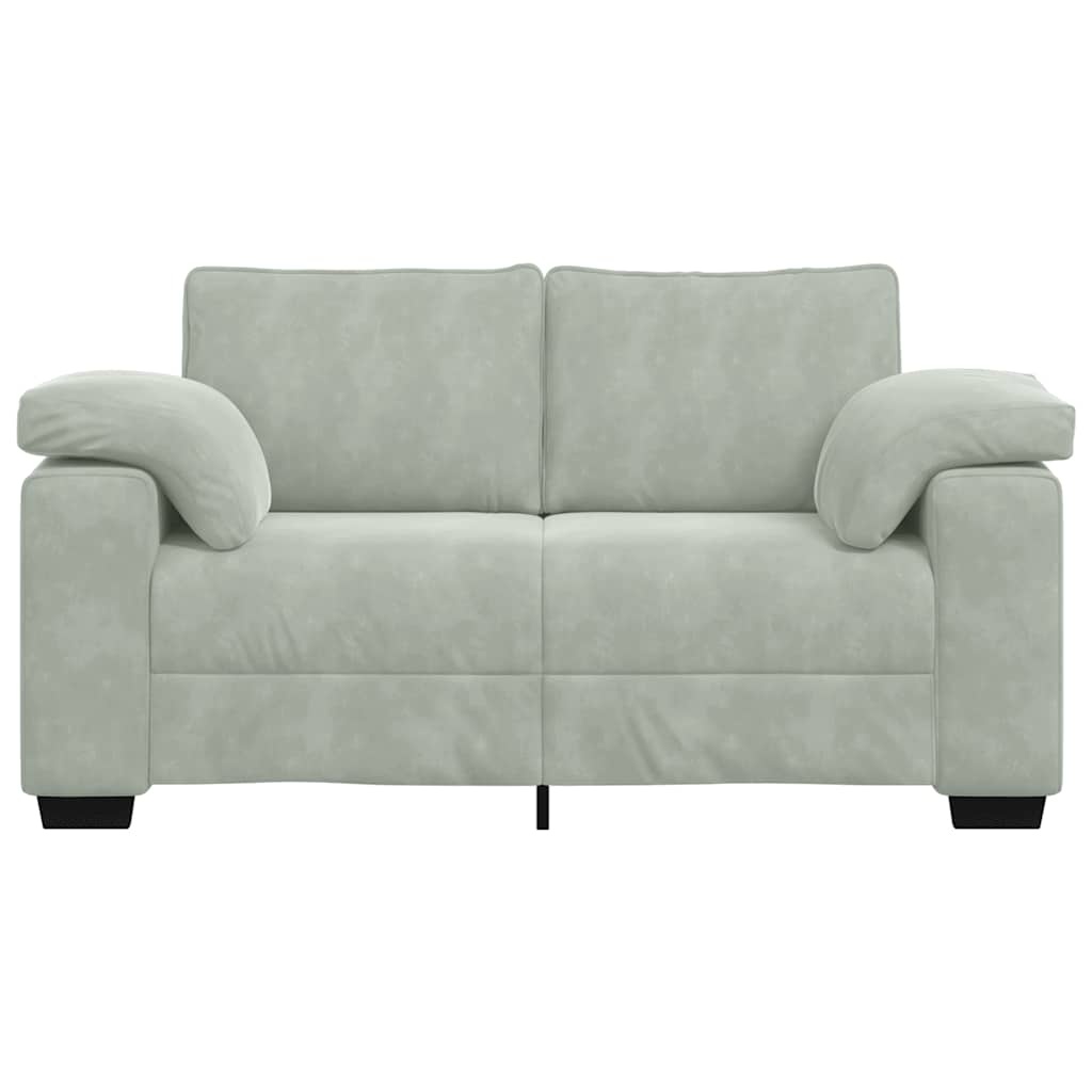 vidaXL Loveseat bank 120 cm fluweel lichtgrijs