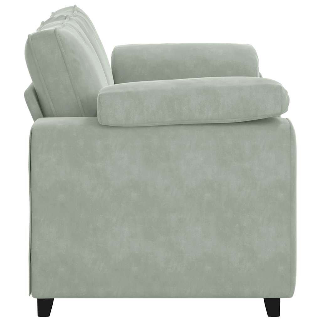 vidaXL Loveseat bank 120 cm fluweel lichtgrijs