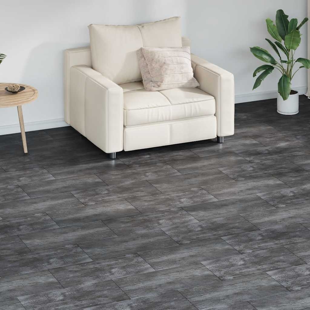vidaXL Vloerplanken zelfklevend 5,21 m² 2 mm PVC glanzend grijs