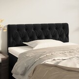 vidaXL Hoofdbord Fluweel Zwart 90x7x78/88 cm - 76% Korting!