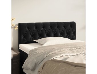 Hoofdbord fluweel zwart 90x7x78/88 cm - 33% korting!