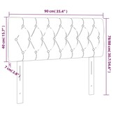 vidaXL Hoofdbord Fluweel Zwart 90x7x78/88 cm - 76% Korting!