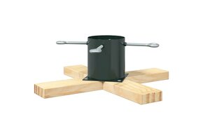 vidaXL Kerstboomstandaard Grenenhout Groen 50x50x16cm - 59% Korting
