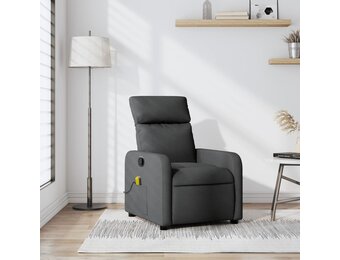 vidaXL Verstelbare Massagestoel Stof Donkergrijs | 62% Korting