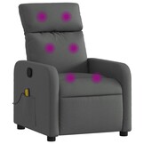 vidaXL Verstelbare Massagestoel Stof Donkergrijs | 62% Korting