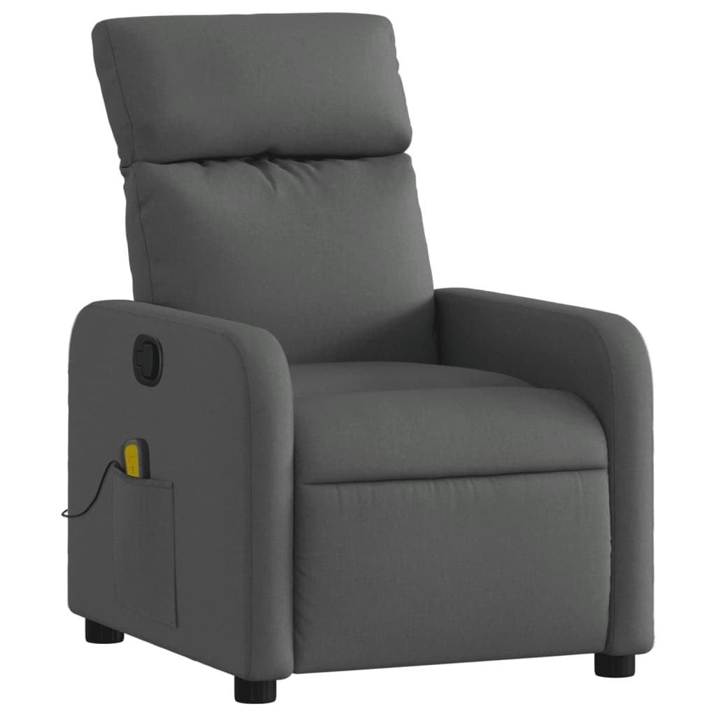 vidaXL Verstelbare Massagestoel Stof Donkergrijs | 62% Korting