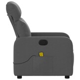 vidaXL Verstelbare Massagestoel Stof Donkergrijs | 62% Korting