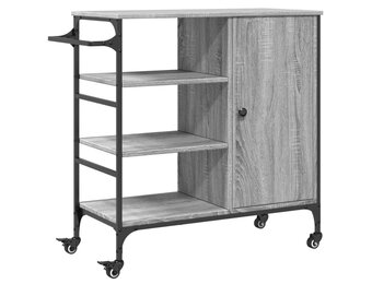 Keukentrolley 87,5x38,5x84,5 cm Bewerkt Hout Grijs Sonoma Eiken - 61% Korting
