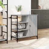 Keukentrolley 87,5x38,5x84,5 cm Bewerkt Hout Grijs Sonoma Eiken - 61% Korting
