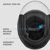 Jethelm Motorhelm met Vizier en Geïntegreerde Zonnebril ECE 22.06 Gecertificeerd Grijs