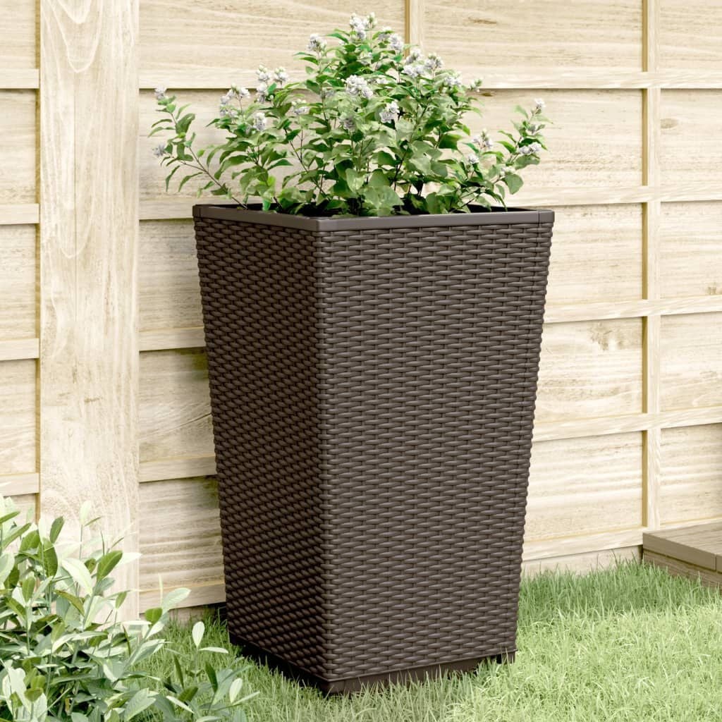 vidaXL Plantenbakken 4 stuks 32,5x32,5x57cm Bruin - 73% Korting
