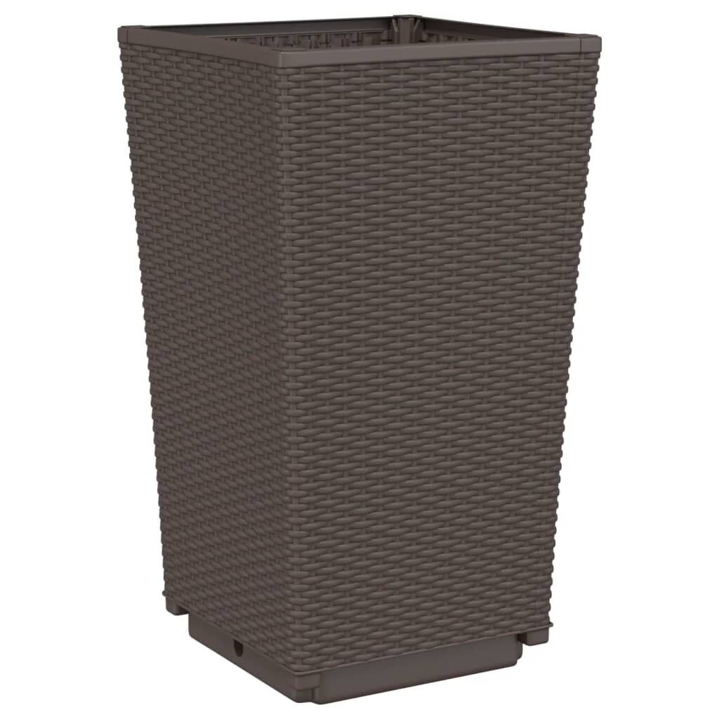 vidaXL Plantenbakken 4 stuks 32,5x32,5x57cm Bruin - 73% Korting