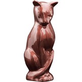 Kattenurn Aluminium Bruin voor huisdieren tot 8kg - Handgemaakt, 21cm hoog, 7cm diameter