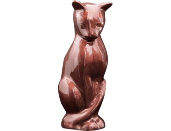 Kattenurn Aluminium Bruin voor huisdieren tot 8kg - Handgemaakt, 21cm hoog, 7cm diameter