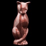 Kattenurn Aluminium Bruin voor huisdieren tot 8kg - Handgemaakt, 21cm hoog, 7cm diameter