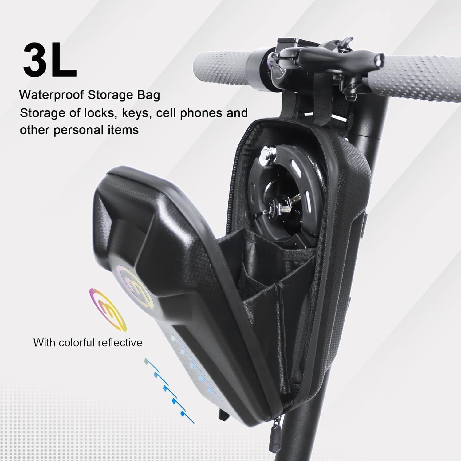 Kettingslot Diefstalbeveiliging 8mm staal voor e-scooter, fiets en motor met opbergtas