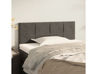 vidaXL Hoofdbord 90x5x78/88 cm fluweel donkergrijs